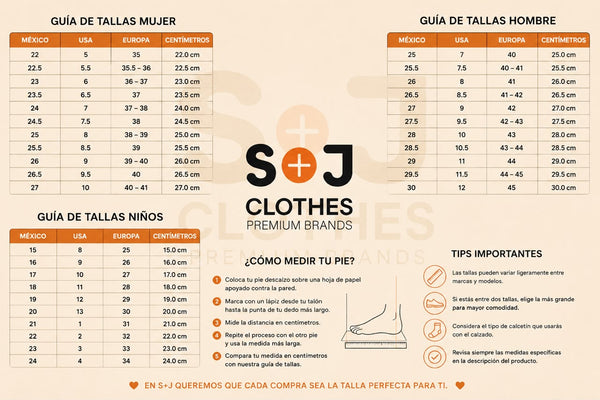 Cómo elegir tu talla en marcas internacionales