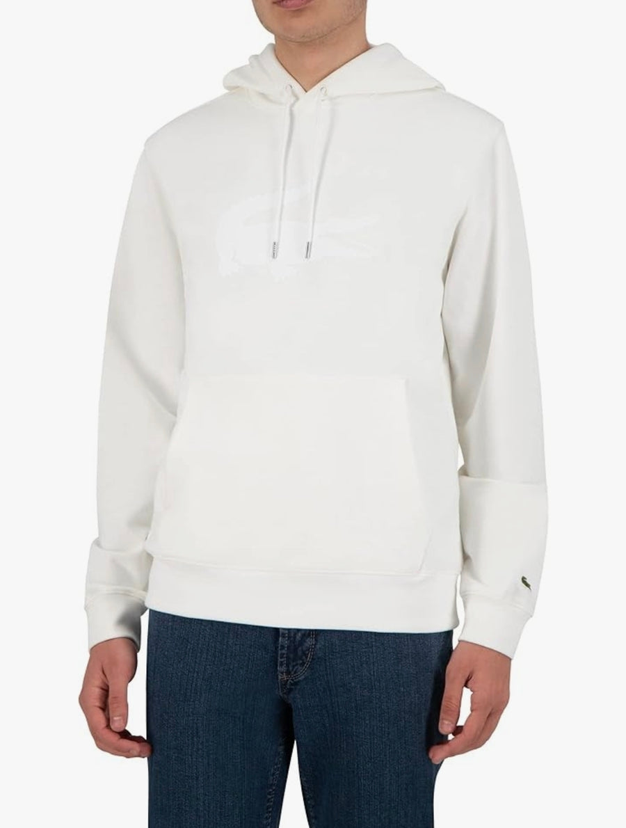 SUDADERA CON GORRO BLANCA
