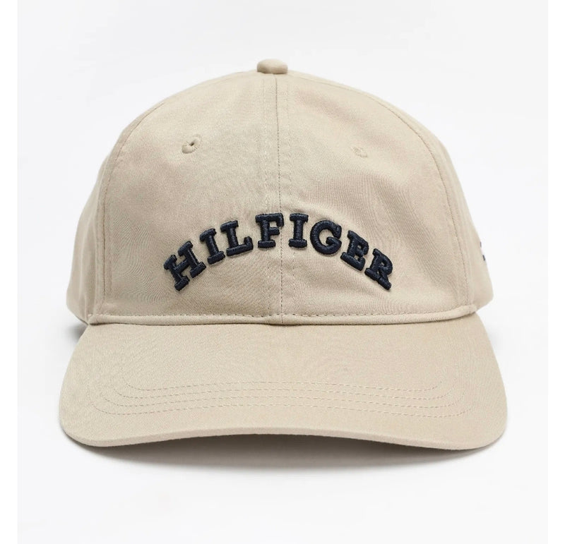 GORRA COLOR HUESO LETRAS AZULES